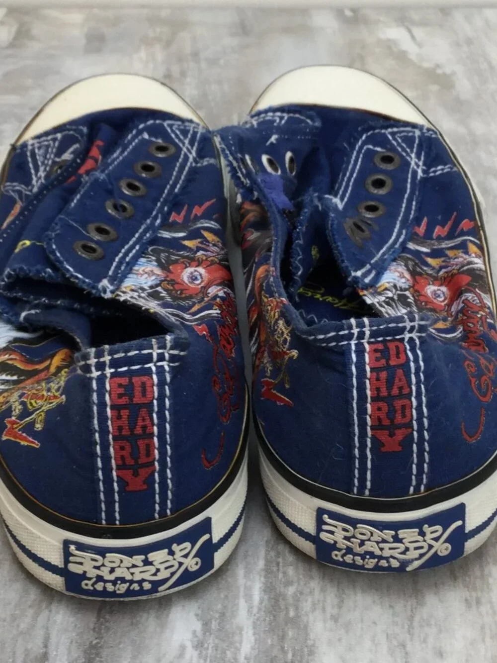 Ed Hardy Blue Sneakers 9 - Picture 6 of 9